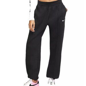 Black NIKE Womens Oversized Fleece Sweatpants Small
